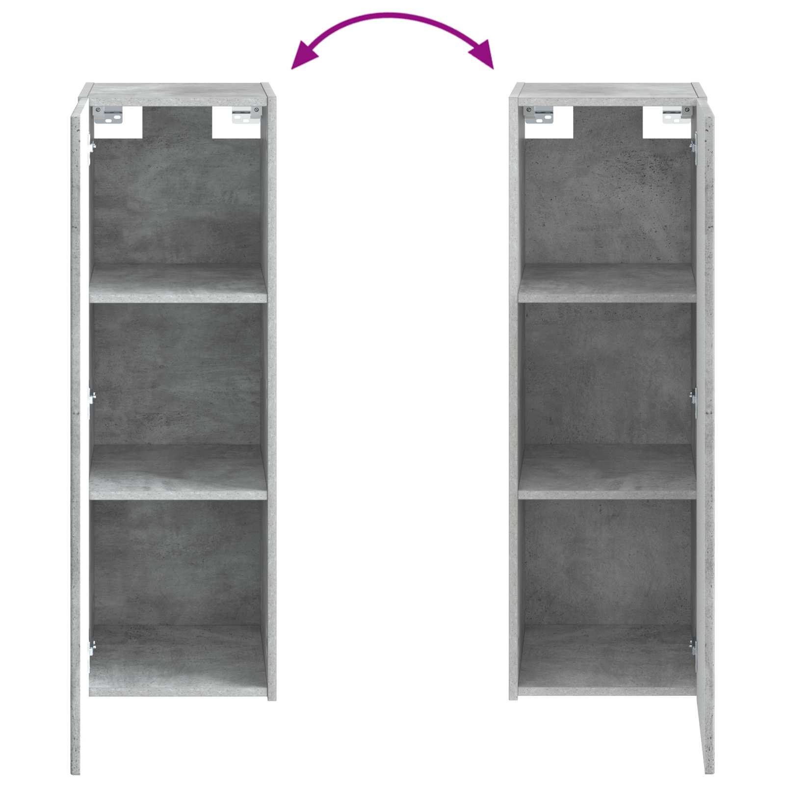 Wandmontierter Badezimmerschrank Betongrau 33 x 34,5 x 100 cm