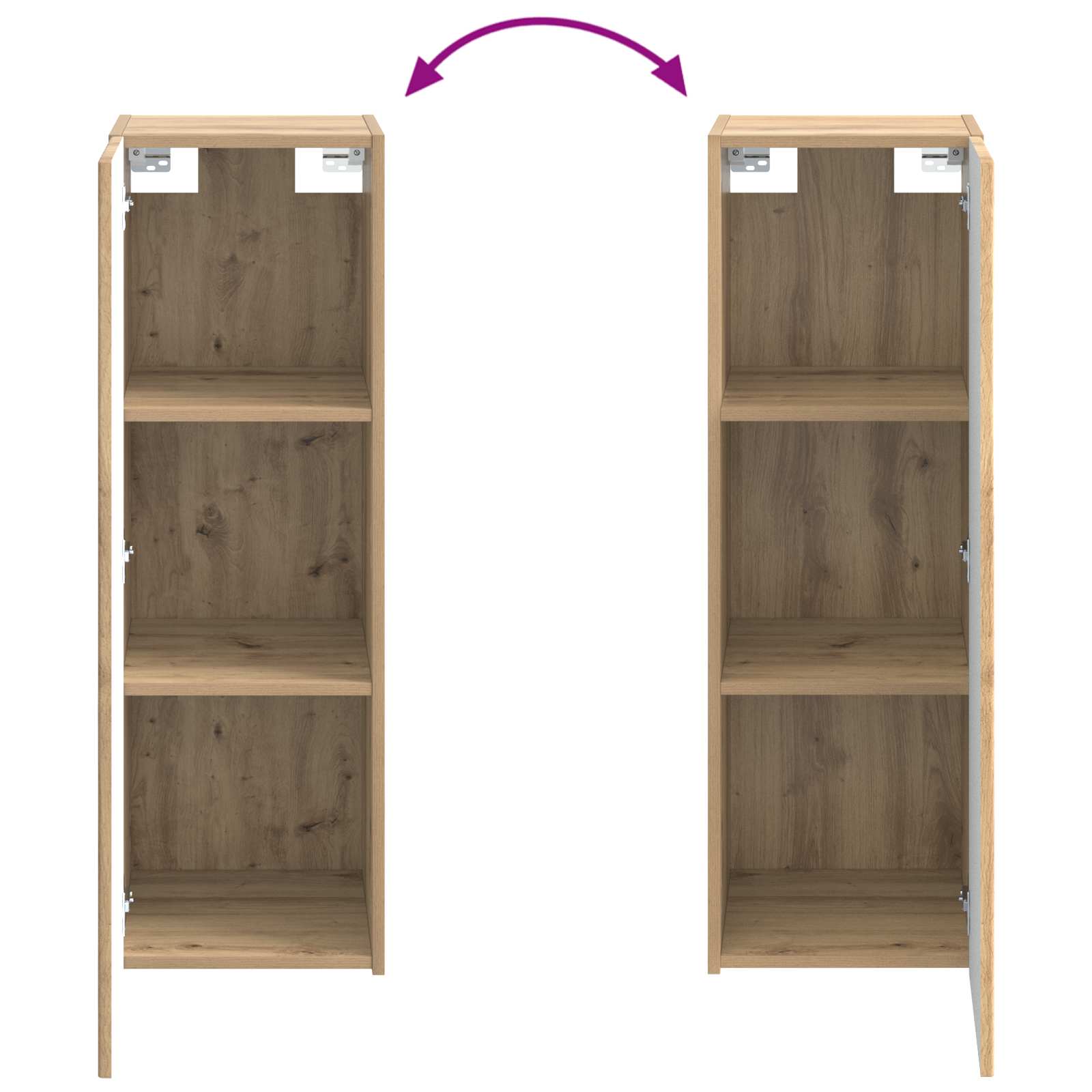 Wandmontierter Badezimmerschrank Artisan-Eiche