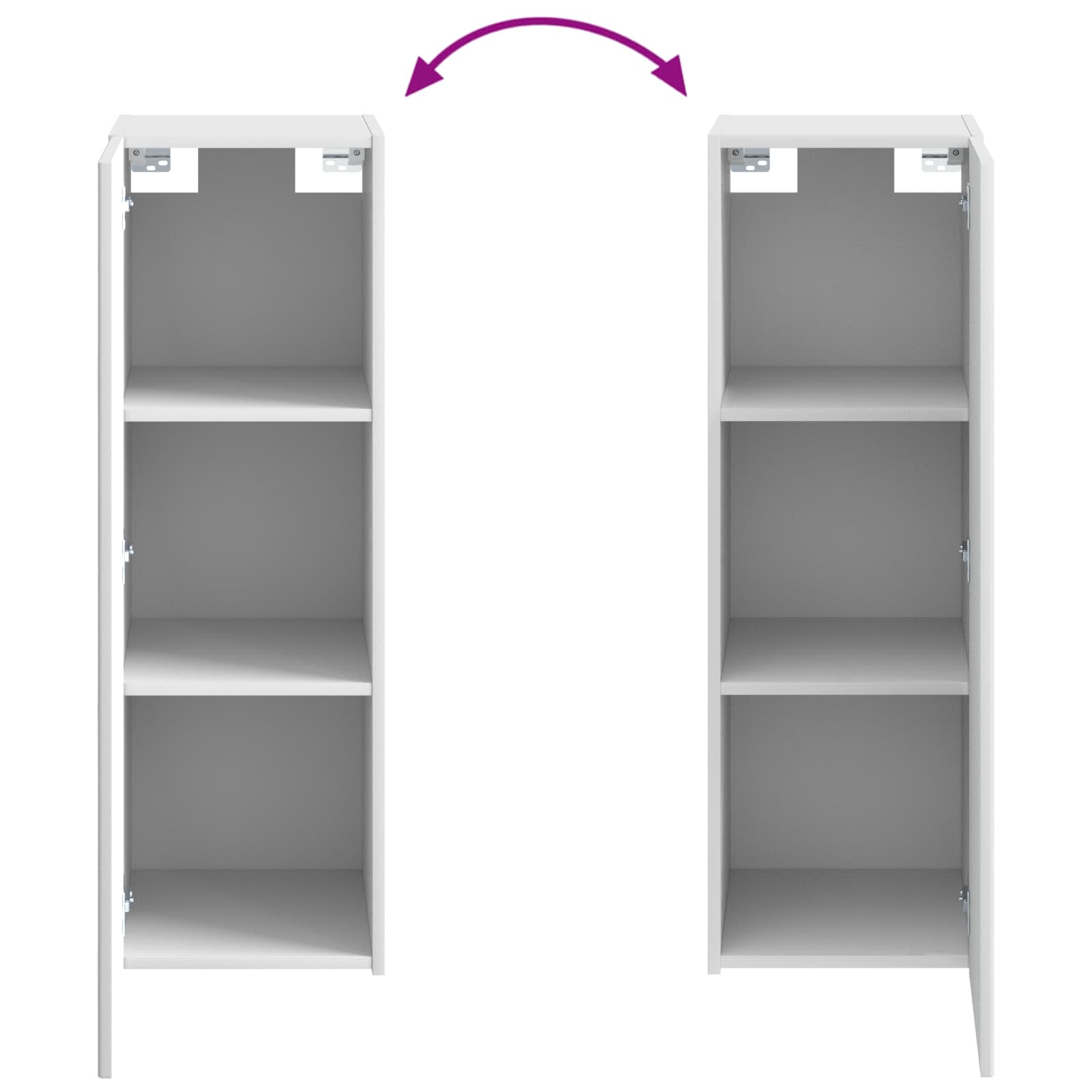 Wandmontierter Badezimmerschrank Weiß 33 x 34,5 x 60 cm