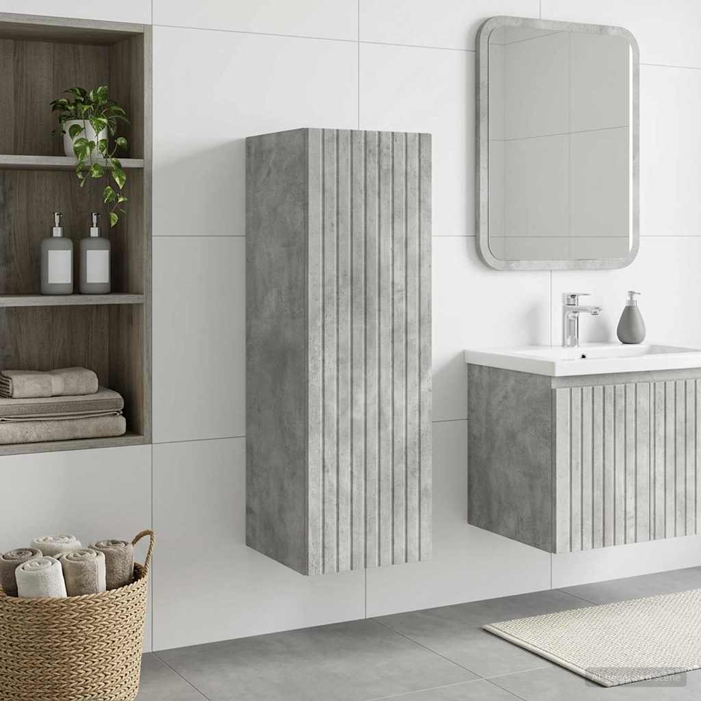 Wandmontierter Badezimmerschrank Betongrau 33 x 34,5 x 60 cm
