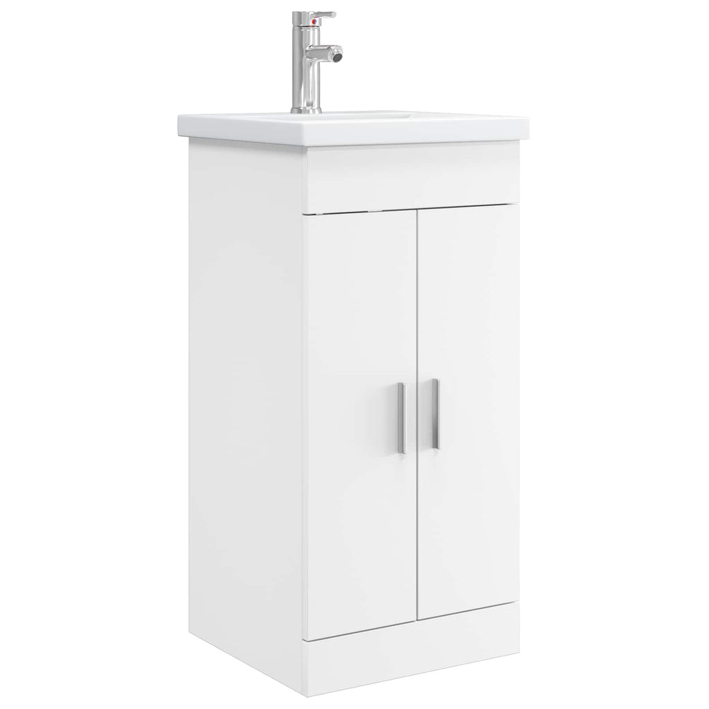 Badezimmerschrank mit Waschbecken Weiß 42 x 40 x 84,5 cm