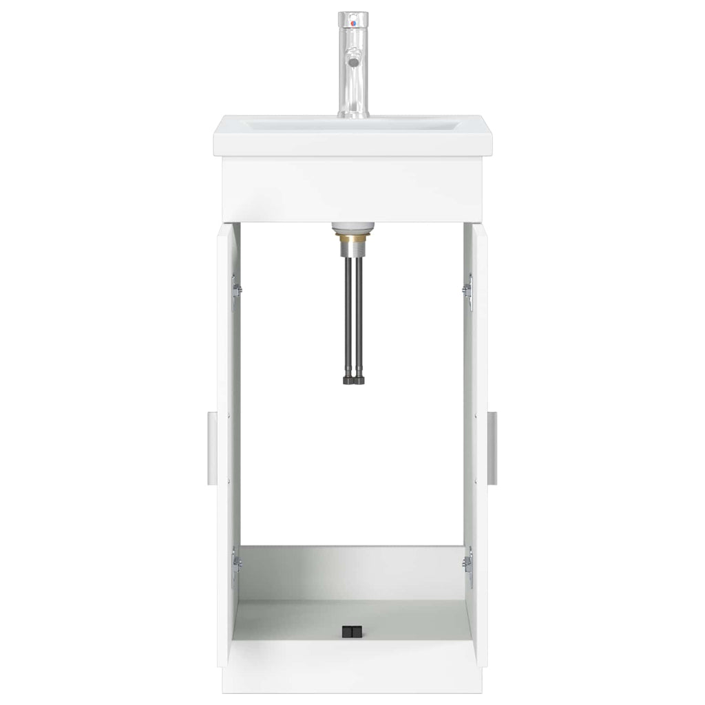 Badezimmerschrank mit Waschbecken Weiß 42 x 40 x 84,5 cm