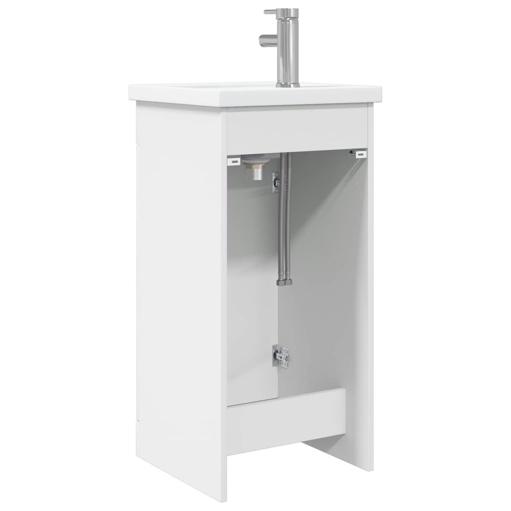 Badezimmerschrank mit Waschbecken Weiß 42 x 40 x 84,5 cm