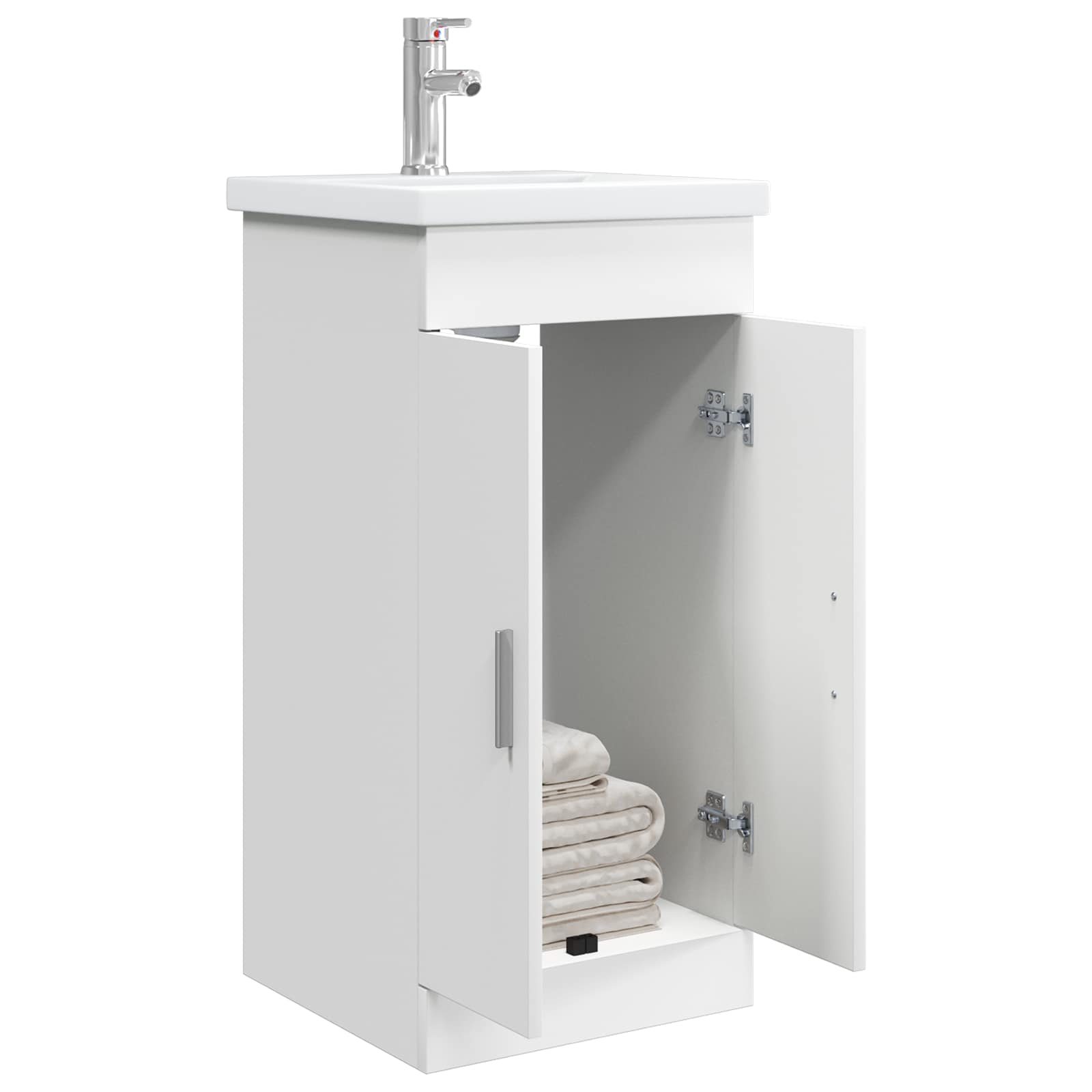 Badezimmerschrank mit Waschbecken Weiß 42 x 40 x 84,5 cm