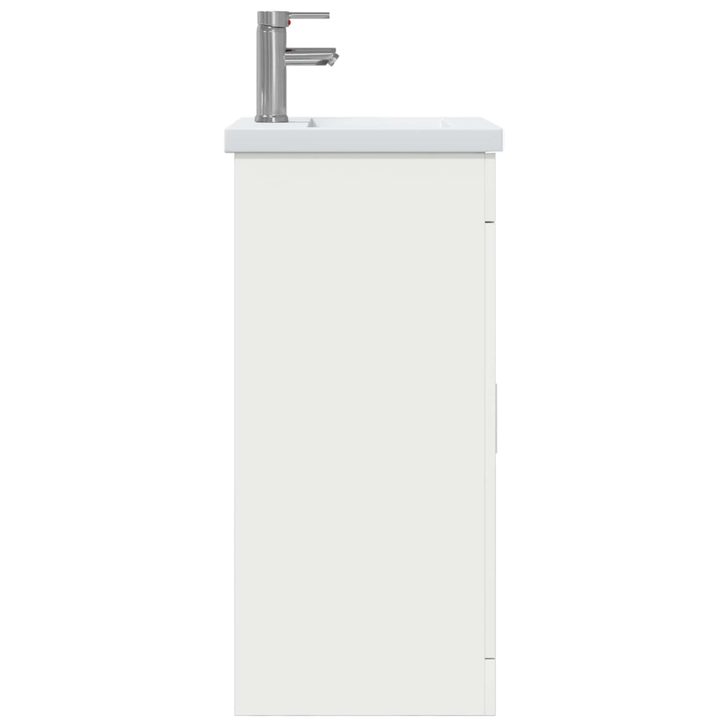 Badezimmerschrank mit Waschbecken Weiß 42 x 40 x 84,5 cm