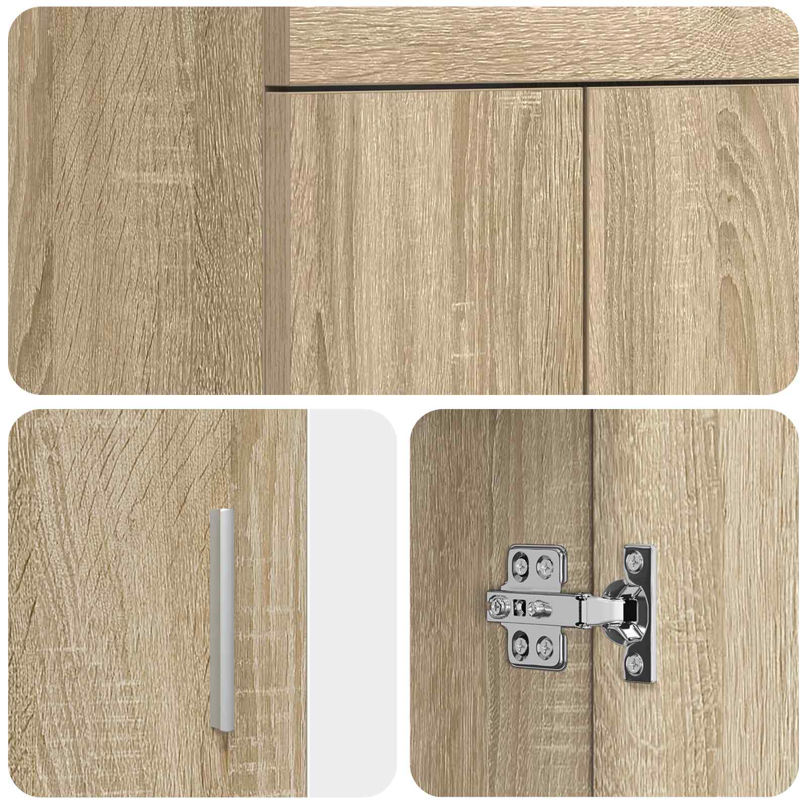 Badezimmerschrank mit Waschbecken Sonoma-Eiche