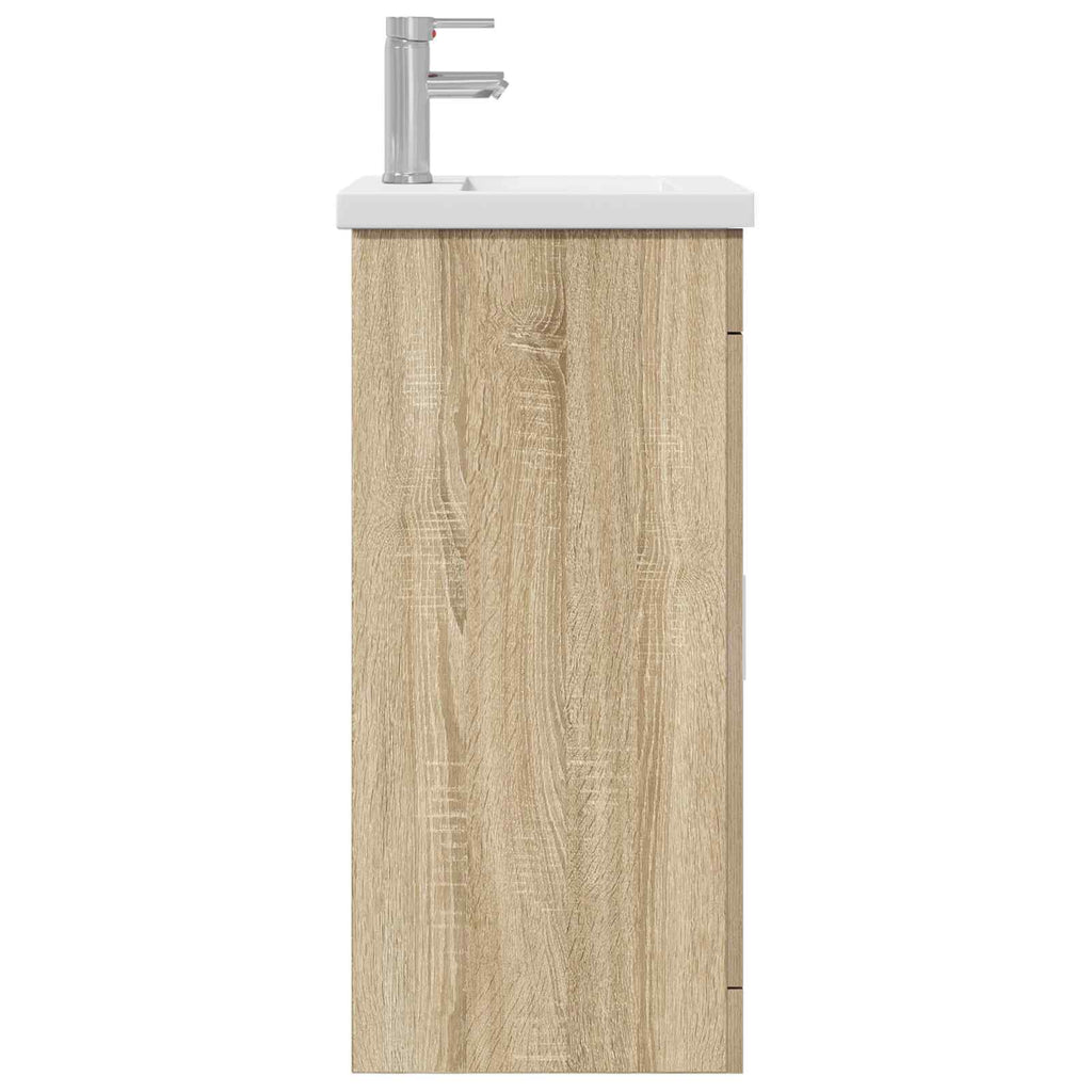 Badezimmerschrank mit Waschbecken Sonoma-Eiche