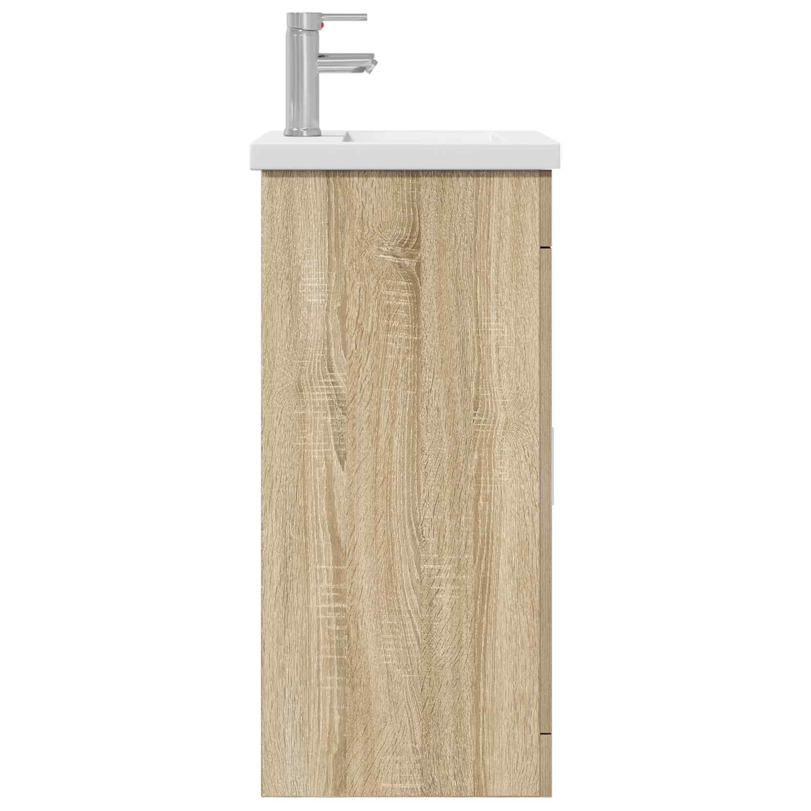 Badezimmerschrank mit Waschbecken Sonoma-Eiche