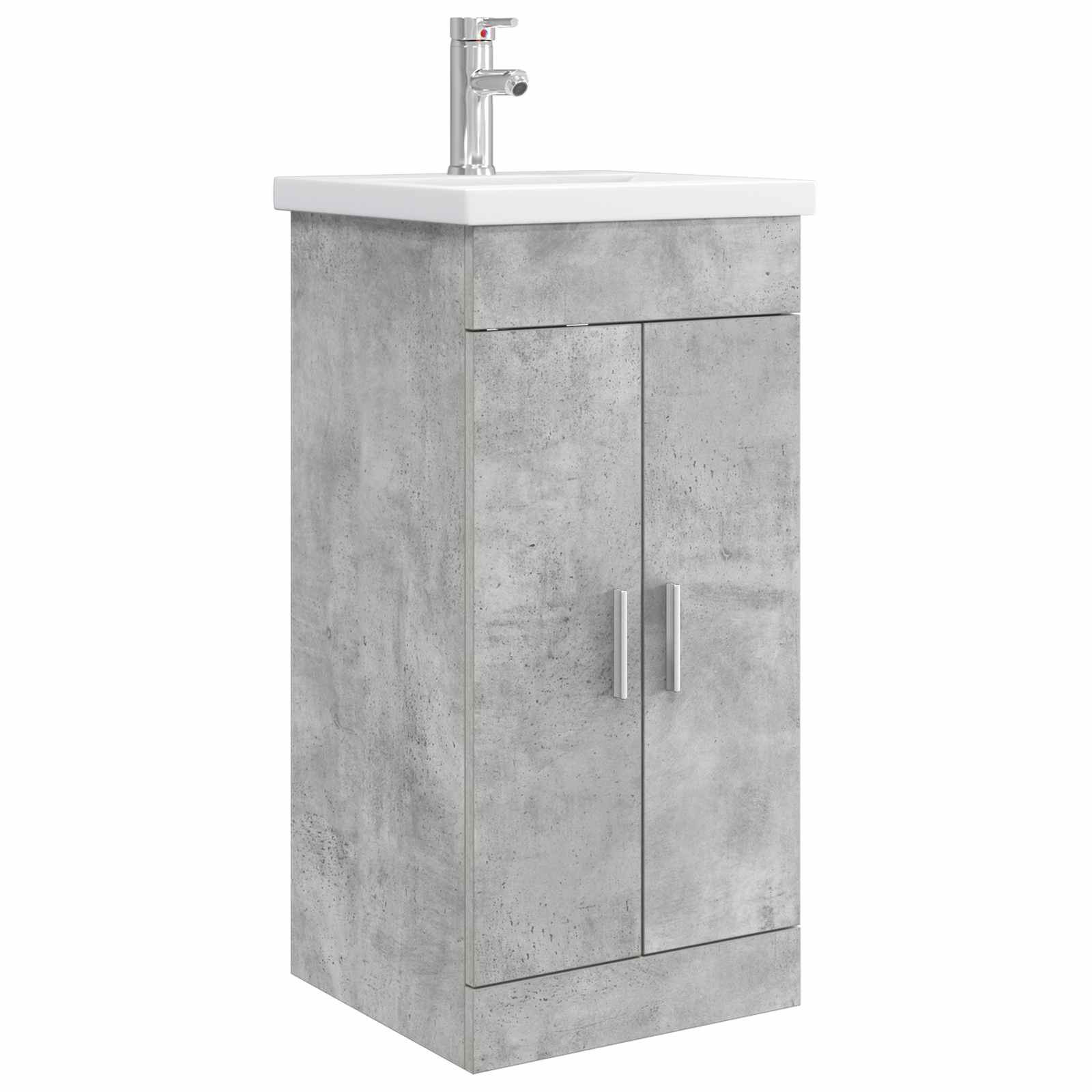 Badezimmerschrank mit Waschbecken Betongrau 42 x 40 x 84,5 cm