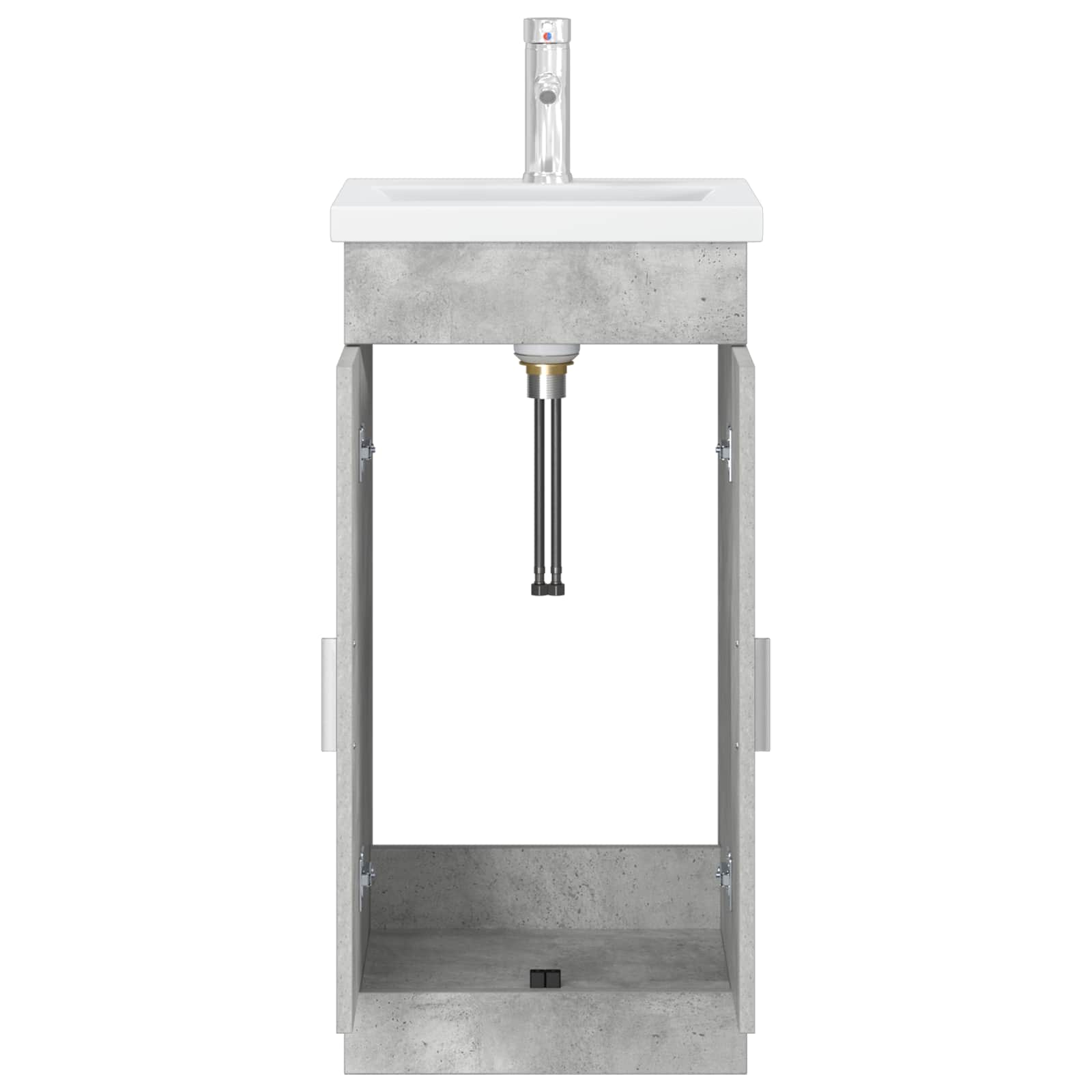Badezimmerschrank mit Waschbecken Betongrau 42 x 40 x 84,5 cm