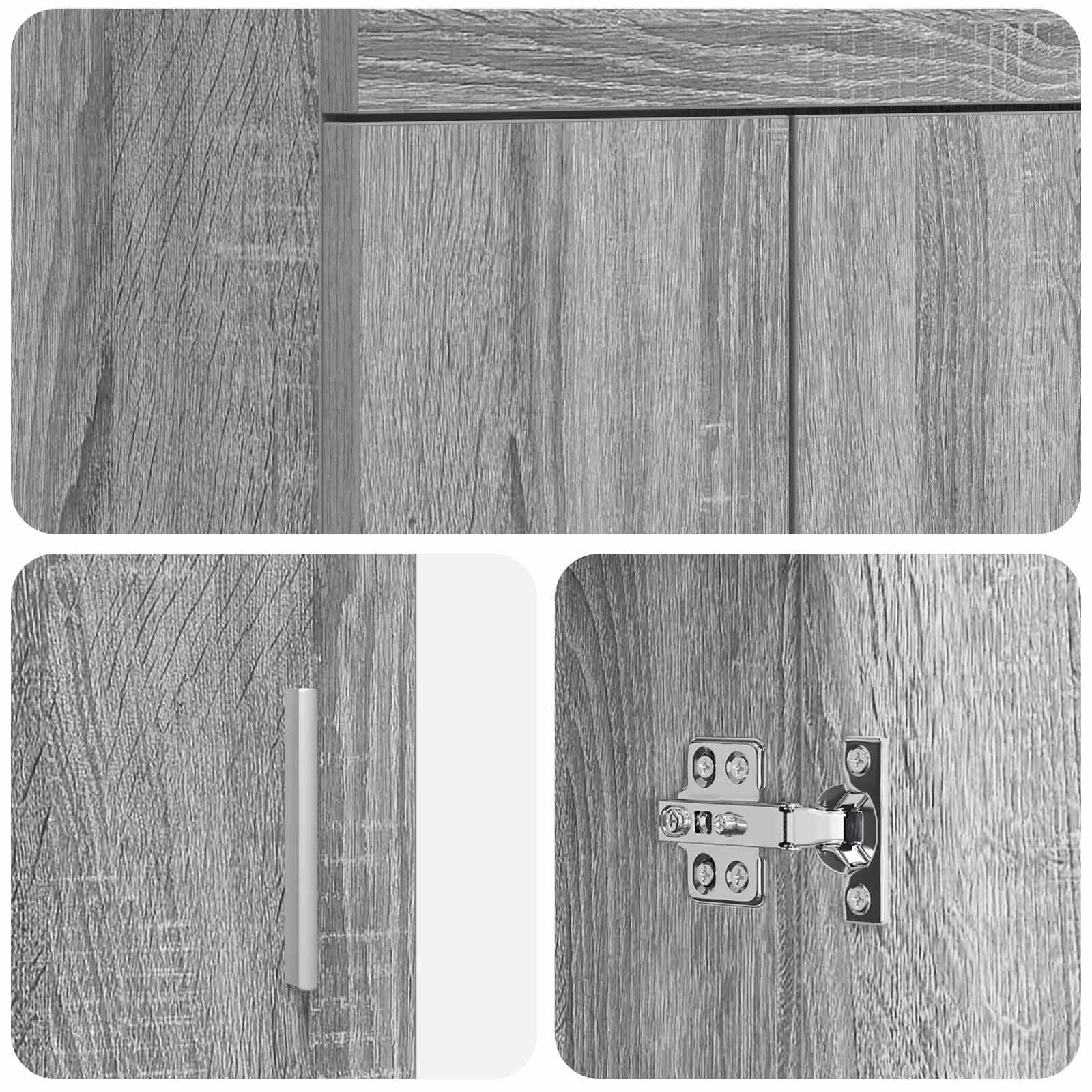 Badezimmerschrank mit Waschbecken Grau Sonoma 42 x 40 x 84,5 cm