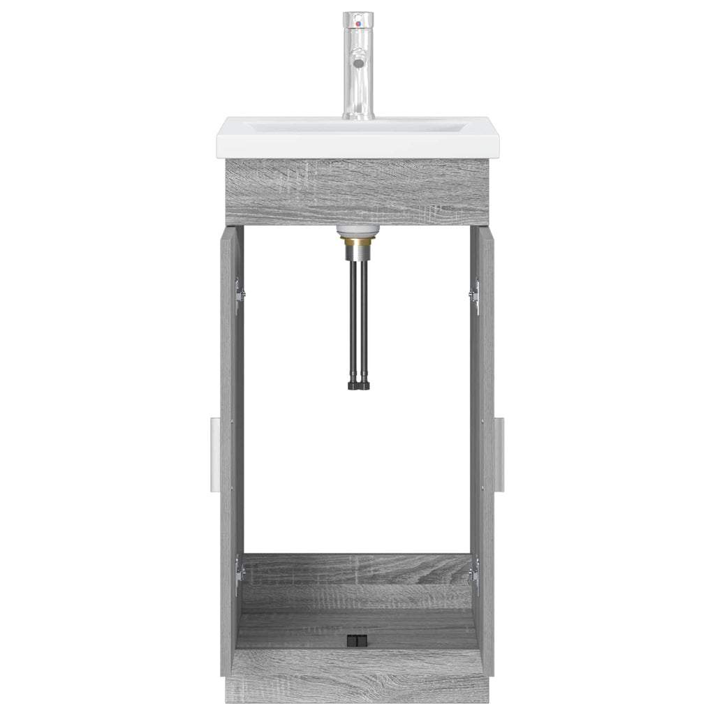 Badezimmerschrank mit Waschbecken Grau Sonoma 42 x 40 x 84,5 cm