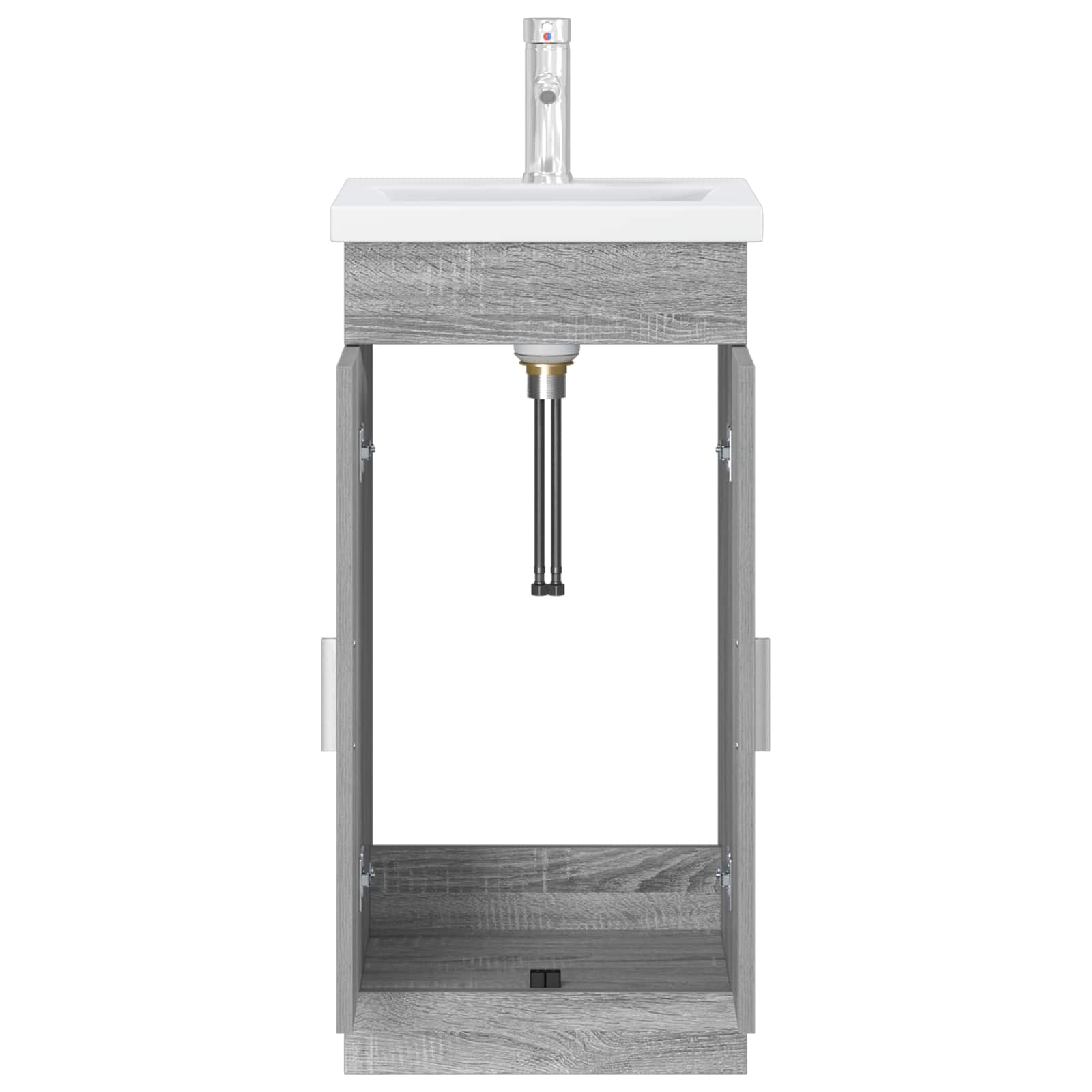 Badezimmerschrank mit Waschbecken Grau Sonoma 42 x 40 x 84,5 cm