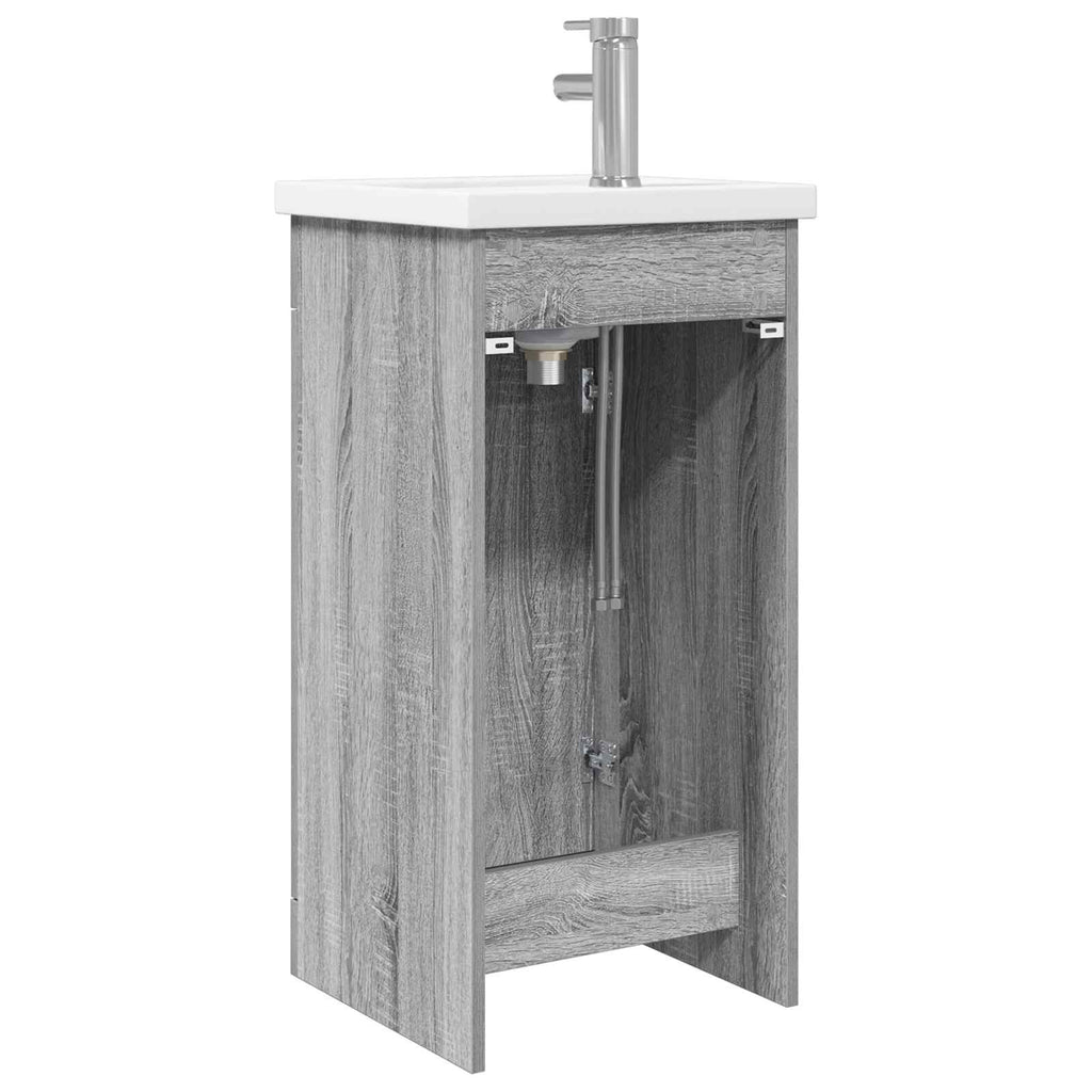 Badezimmerschrank mit Waschbecken Grau Sonoma 42 x 40 x 84,5 cm