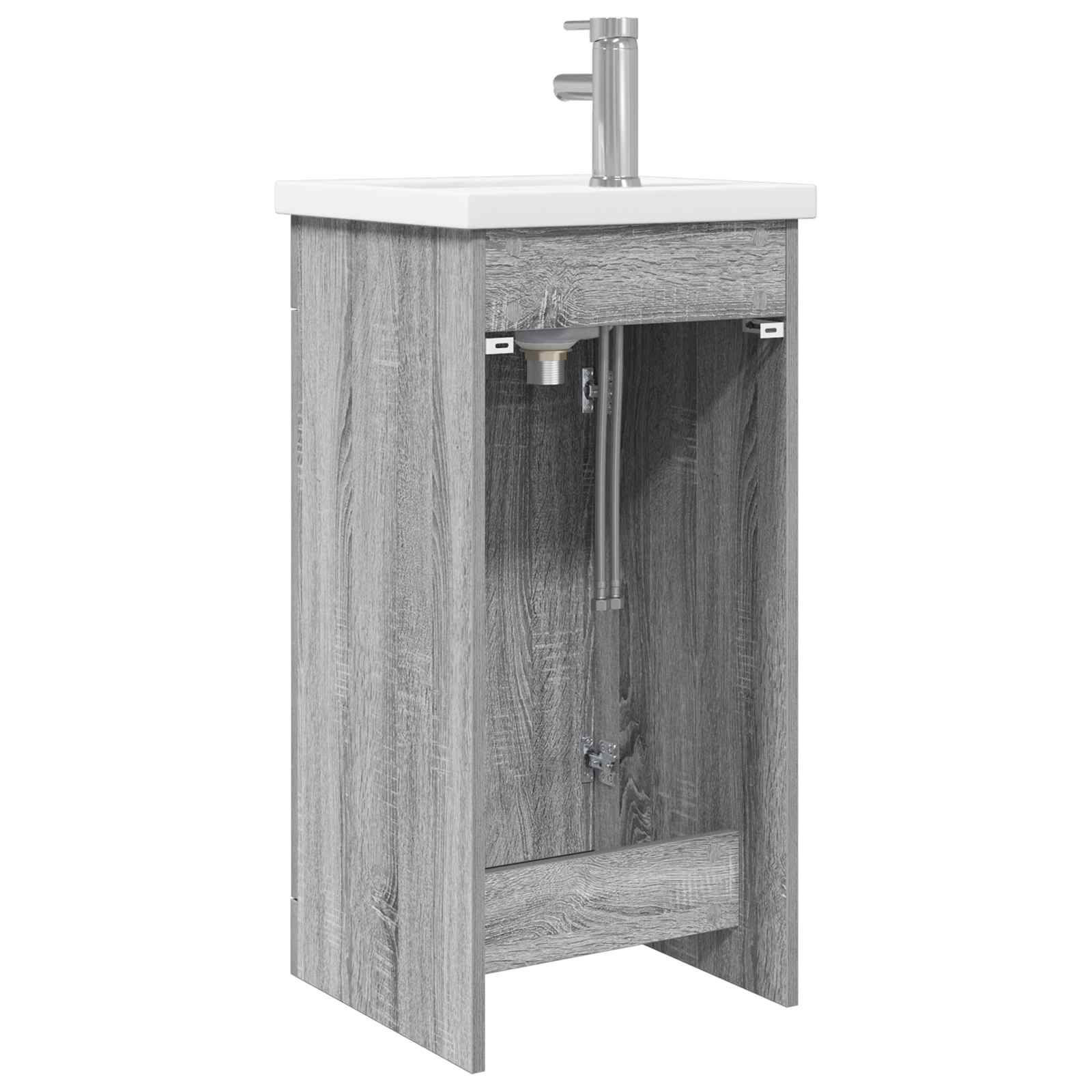 Badezimmerschrank mit Waschbecken Grau Sonoma 42 x 40 x 84,5 cm