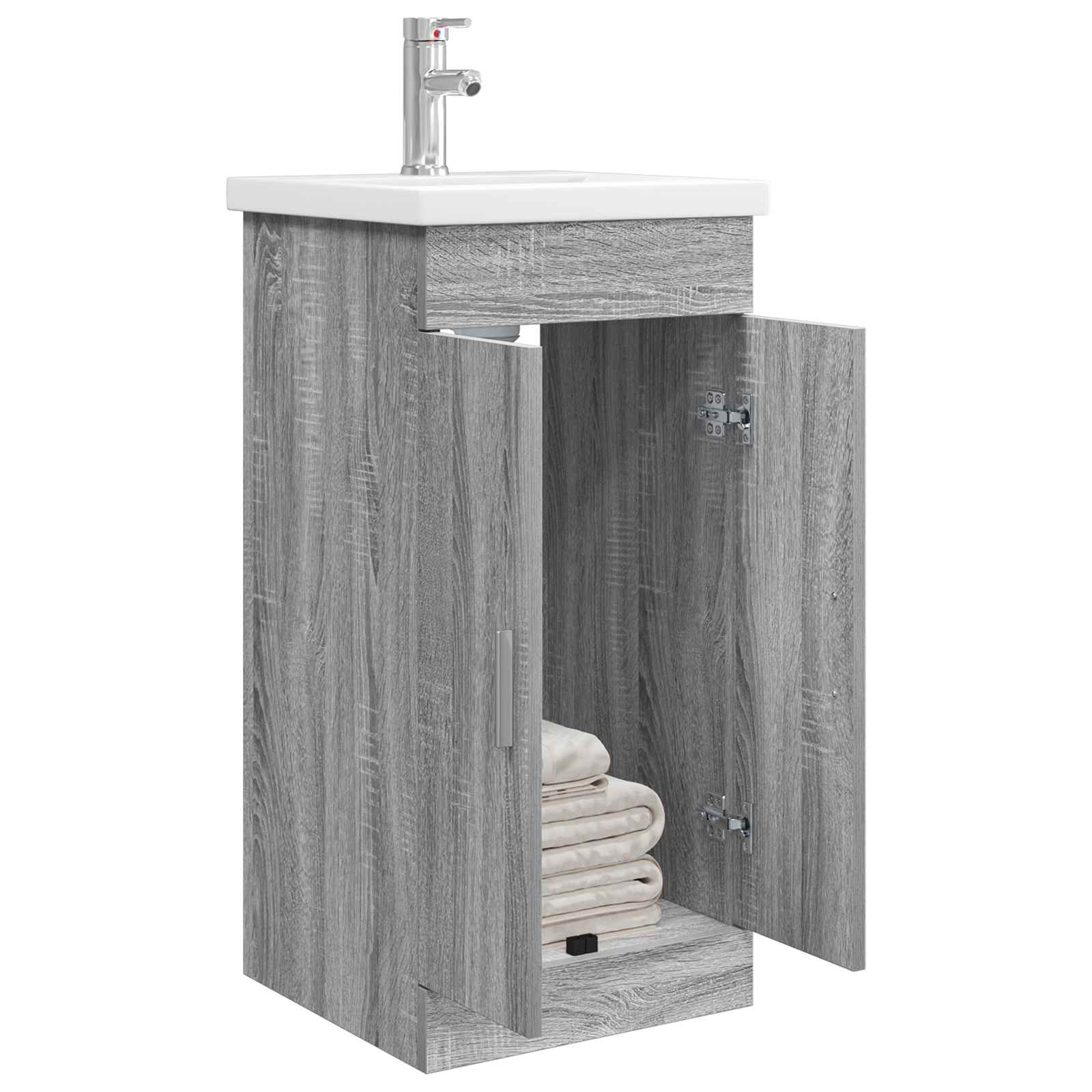 Badezimmerschrank mit Waschbecken Grau Sonoma 42 x 40 x 84,5 cm