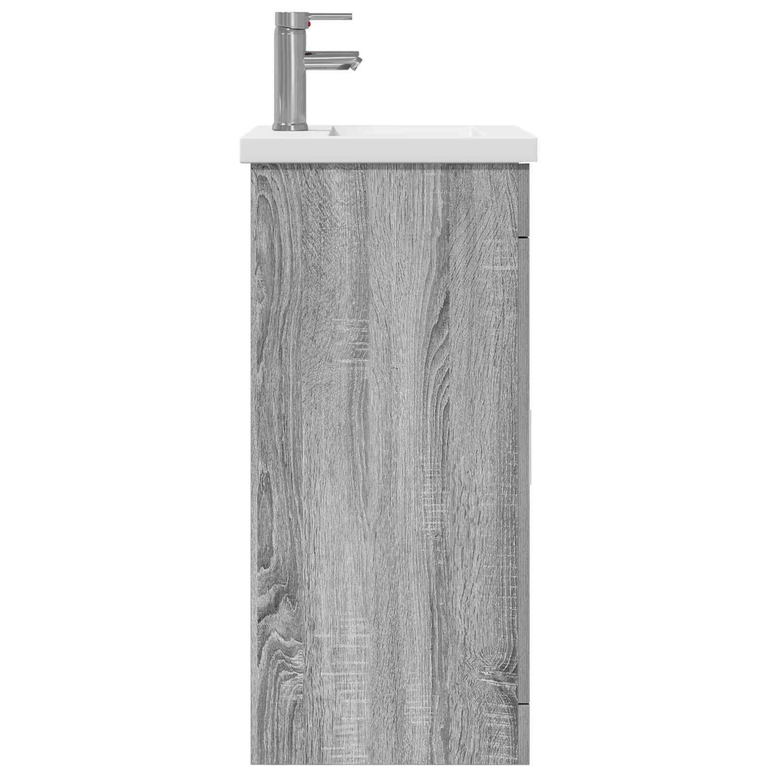 Badezimmerschrank mit Waschbecken Grau Sonoma 42 x 40 x 84,5 cm