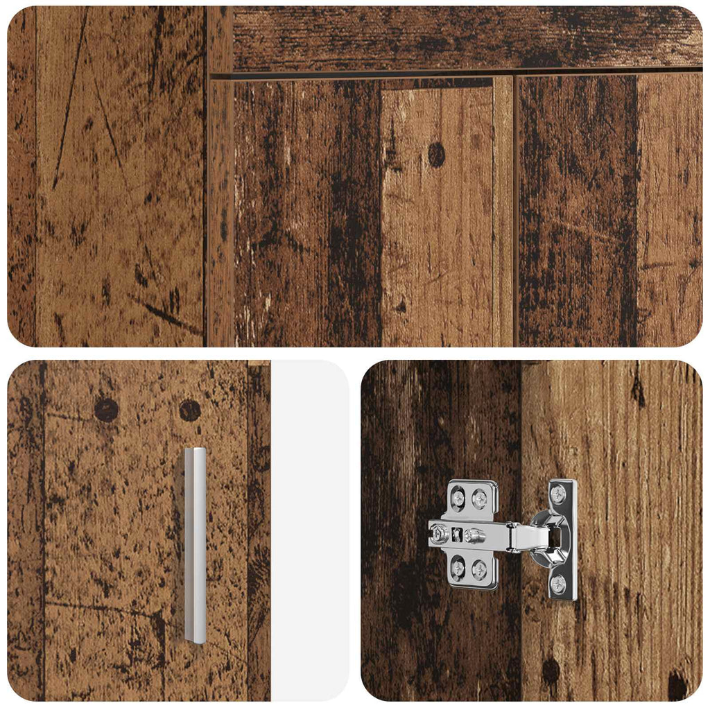 Badezimmerschrank mit Waschbecken Altholz 42 x 40 x 84,5 cm