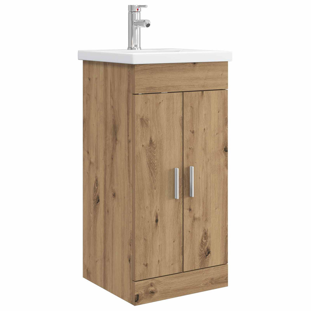 Badezimmerschrank mit Waschbecken Artisan-Eiche