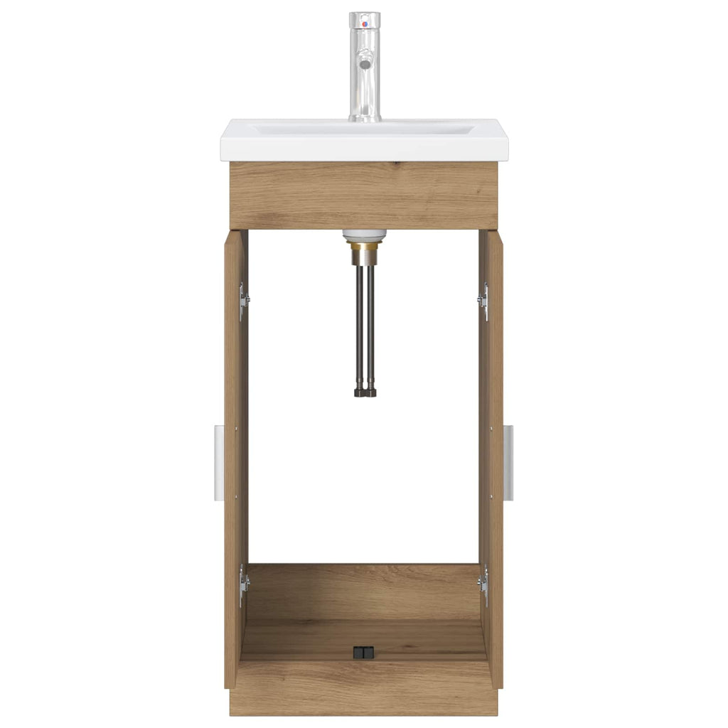 Badezimmerschrank mit Waschbecken Artisan-Eiche