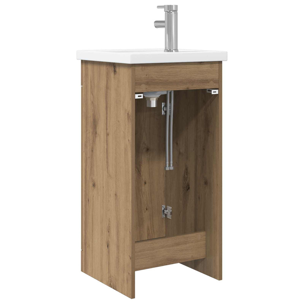 Badezimmerschrank mit Waschbecken Artisan-Eiche