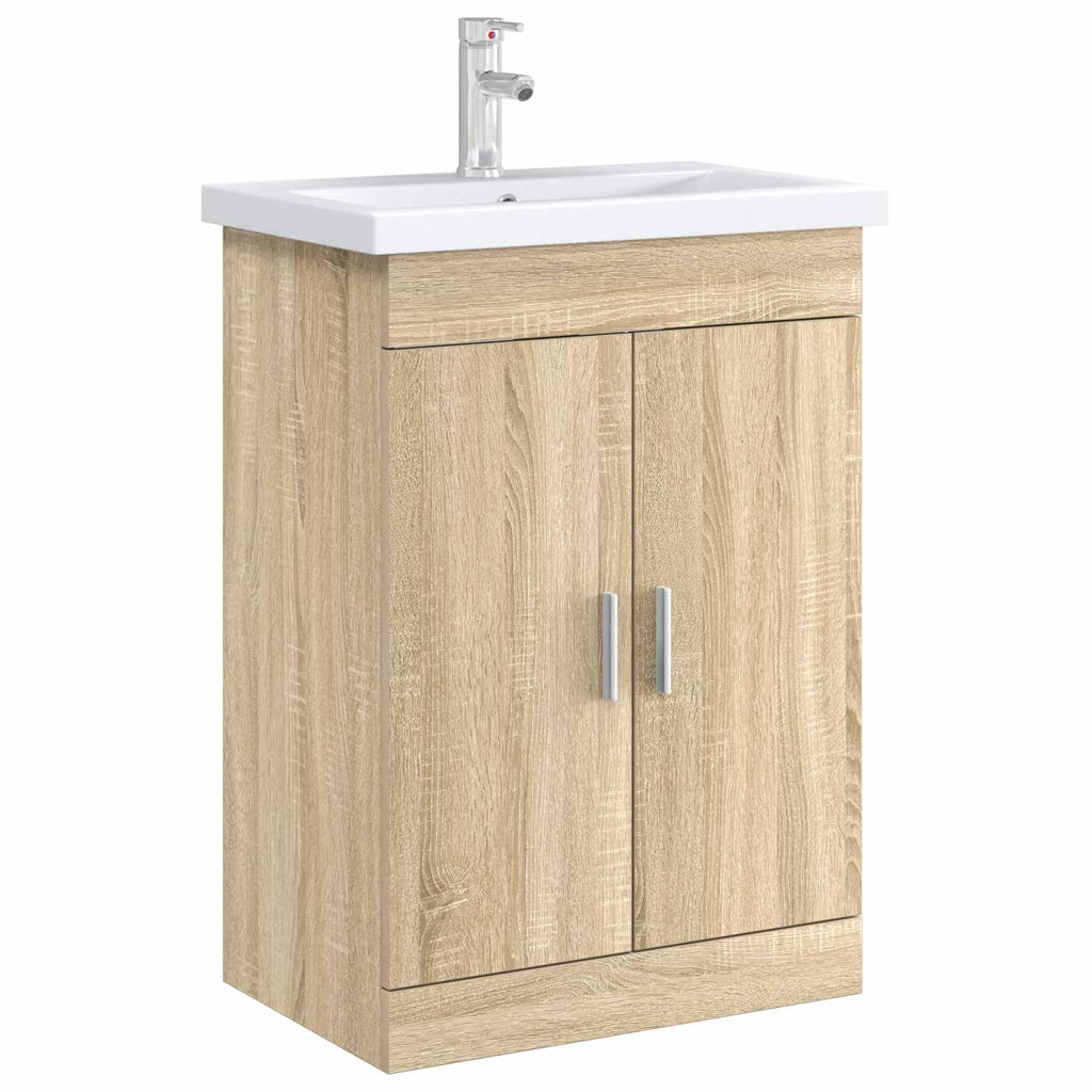 Badunterschrank Sonoma-Eiche 56 x 37,5 x 81 cm Holzwerkstoff