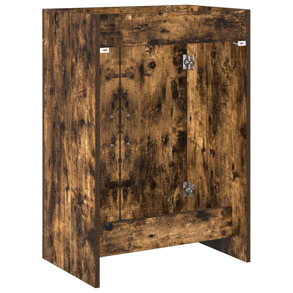 Badunterschrank Geräucherte Eiche 56 x 37,5 x 81 cm