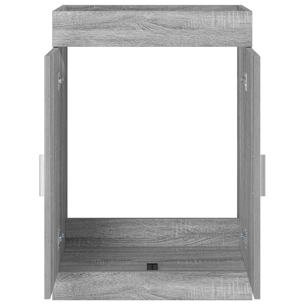 Badunterschrank Grau Sonoma 56 x 37,5 x 81 cm Holzwerkstoff