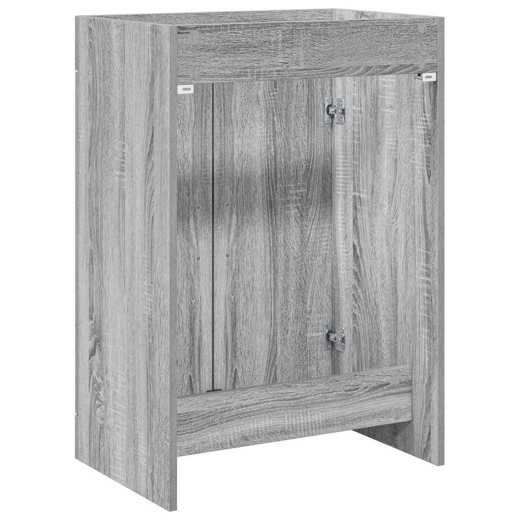 Badunterschrank Grau Sonoma 56 x 37,5 x 81 cm Holzwerkstoff