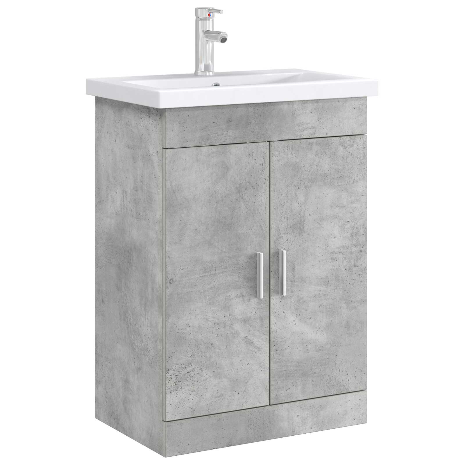 Badunterschrank Betongrau 78,5 x 37,5 x 81 cm Holzwerkstoff
