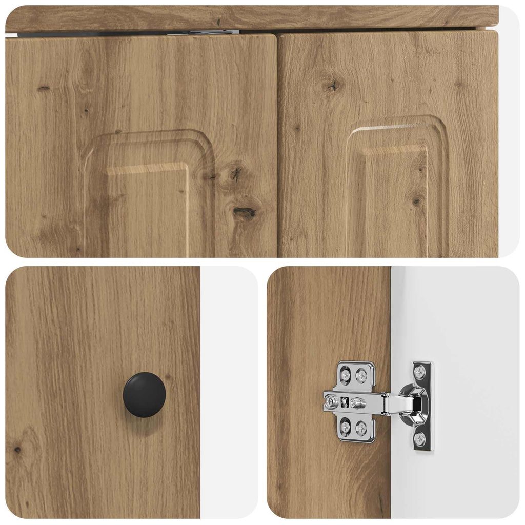 Badunterschrank Artisan-Eiche 78,5 x 37,5 x 81 cm Holzwerkstoff