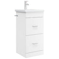 Badezimmerschrank mit Waschbecken Weiß 42 x 40 x 84,5 cm
