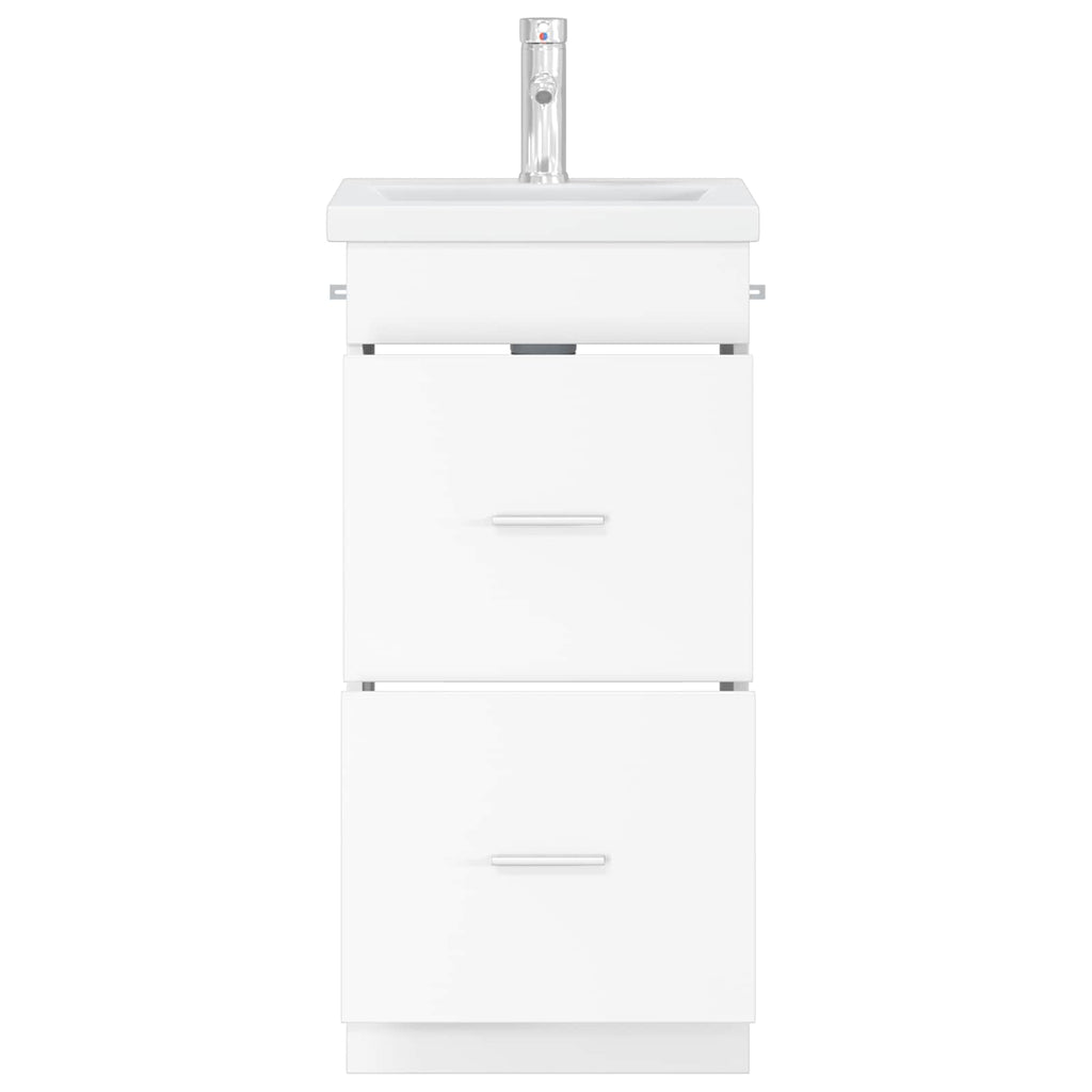 Badezimmerschrank mit Waschbecken Weiß 42 x 40 x 84,5 cm