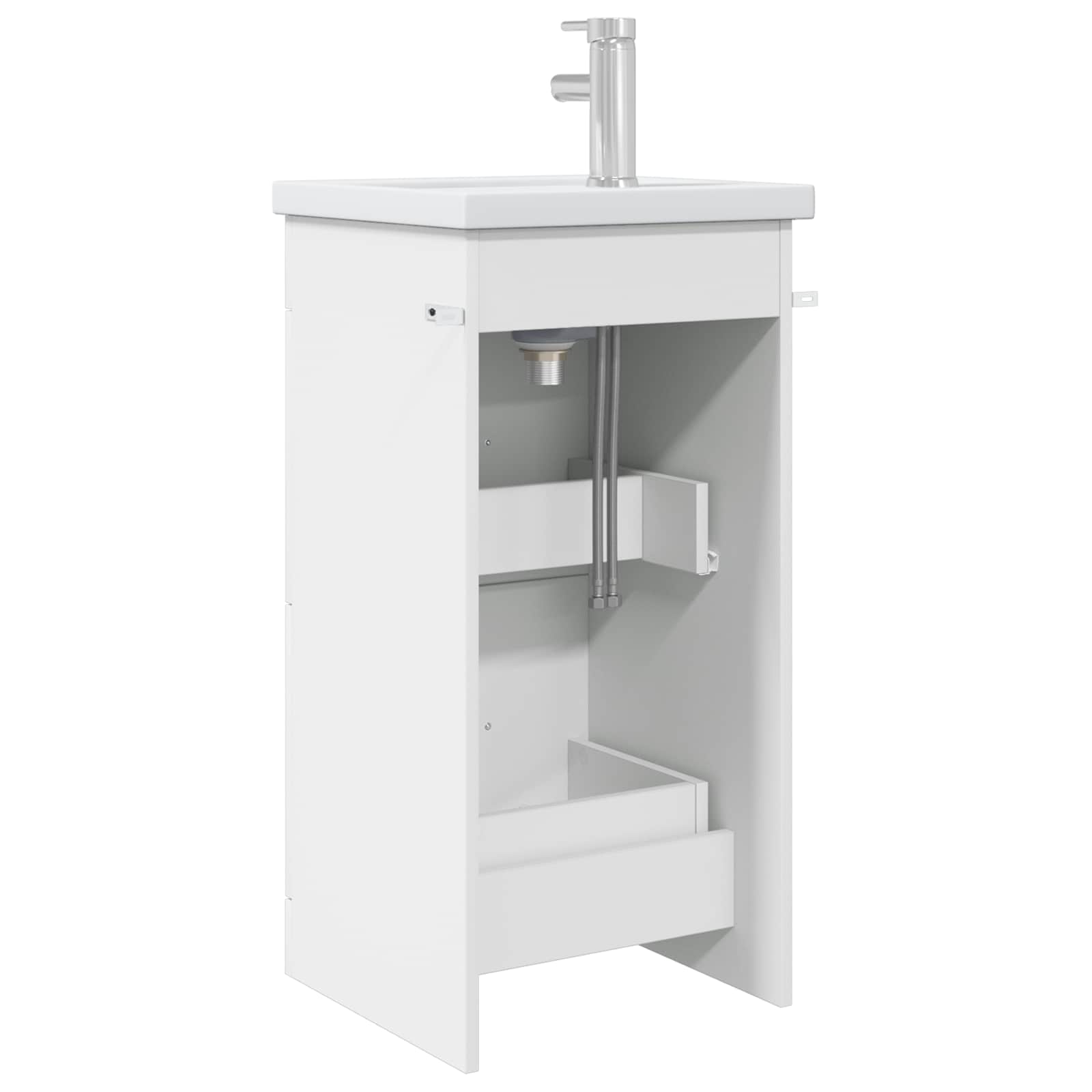 Badezimmerschrank mit Waschbecken Weiß 42 x 40 x 84,5 cm