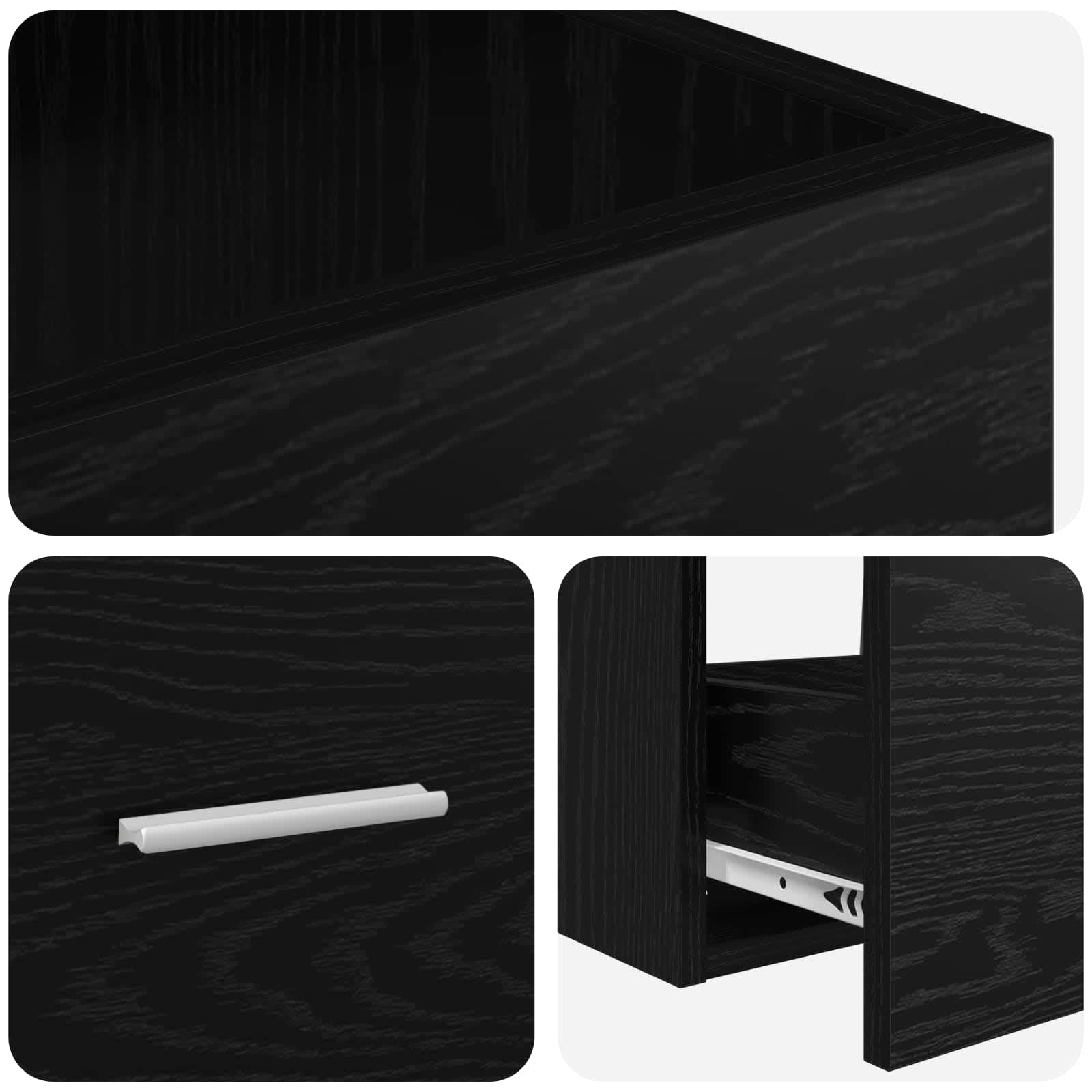 Badezimmerschrank mit Waschbecken Schwarze Eiche