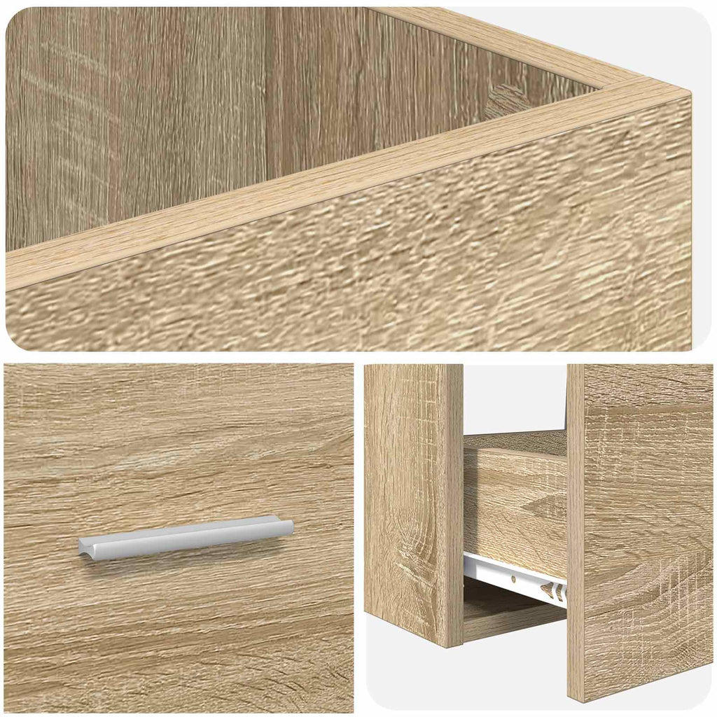 Badezimmerschrank mit Waschbecken Sonoma-Eiche