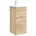 Badezimmerschrank mit Waschbecken Sonoma-Eiche