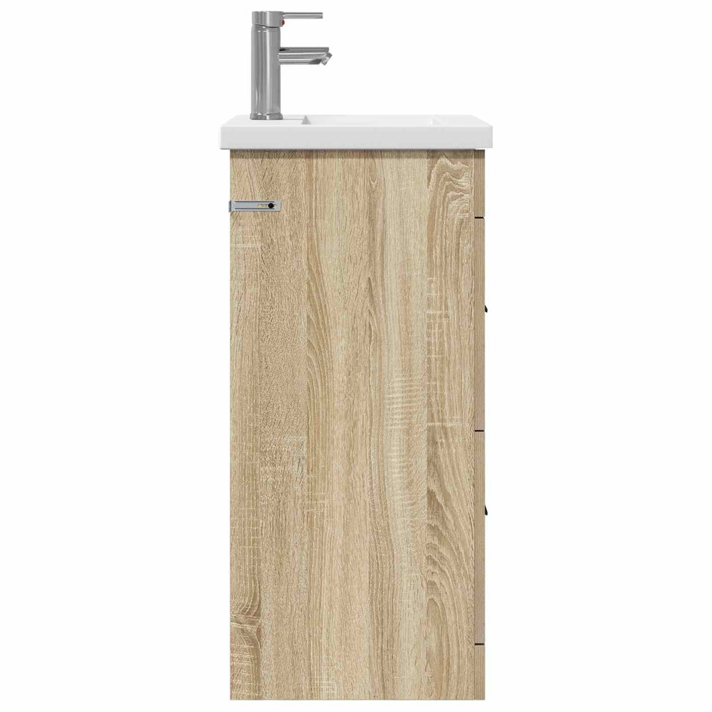 Badezimmerschrank mit Waschbecken Sonoma-Eiche