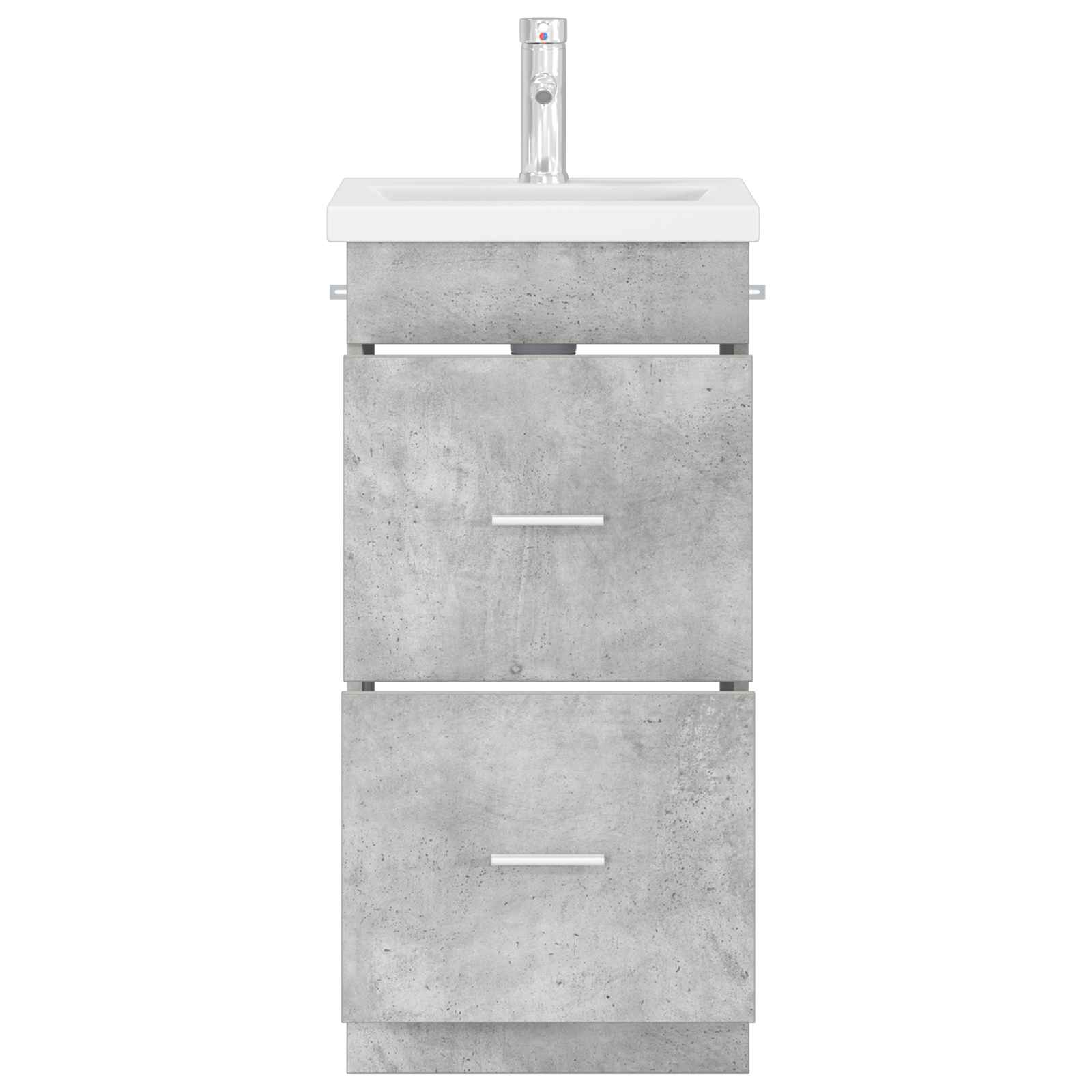 Badezimmerschrank mit Waschbecken Betongrau 42 x 40 x 84,5 cm