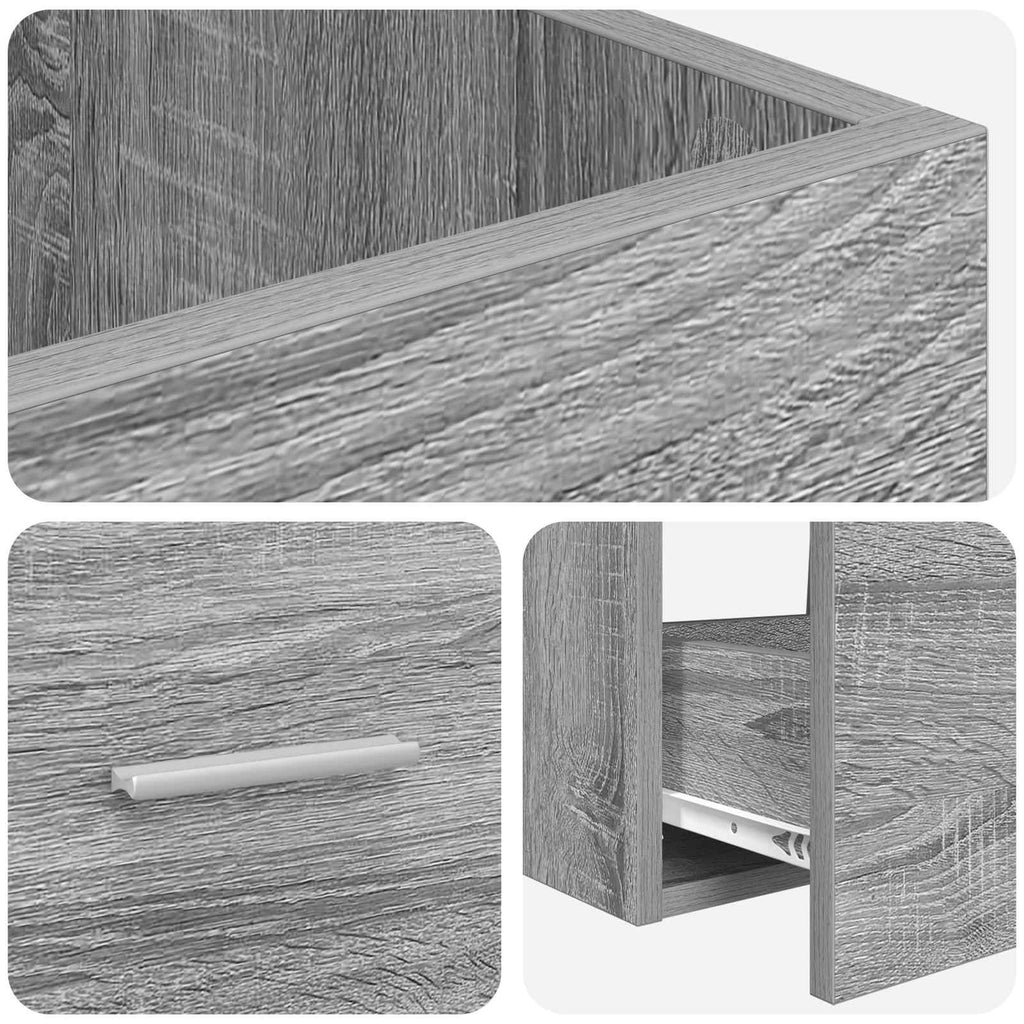 Badezimmerschrank mit Waschbecken Grau Sonoma 42 x 40 x 84,5 cm