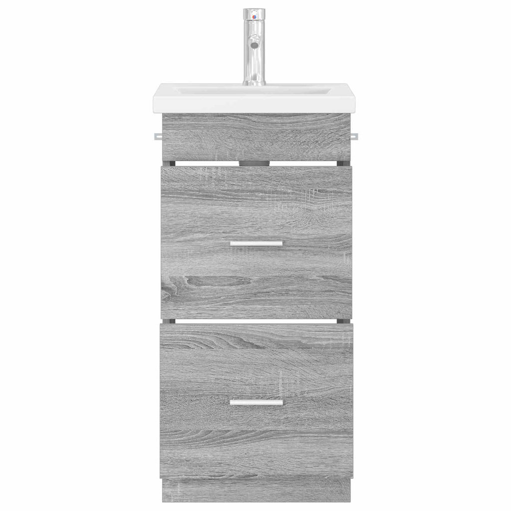Badezimmerschrank mit Waschbecken Grau Sonoma 42 x 40 x 84,5 cm