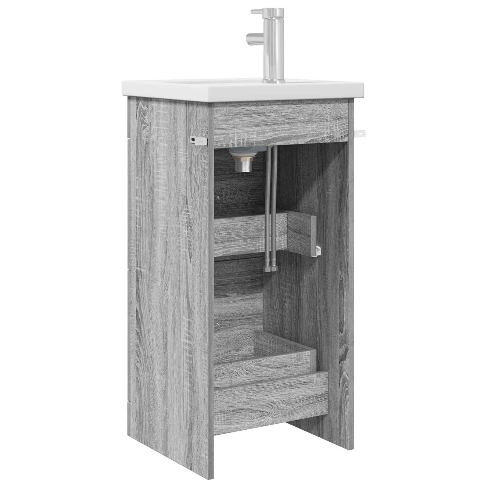 Badezimmerschrank mit Waschbecken Grau Sonoma 42 x 40 x 84,5 cm