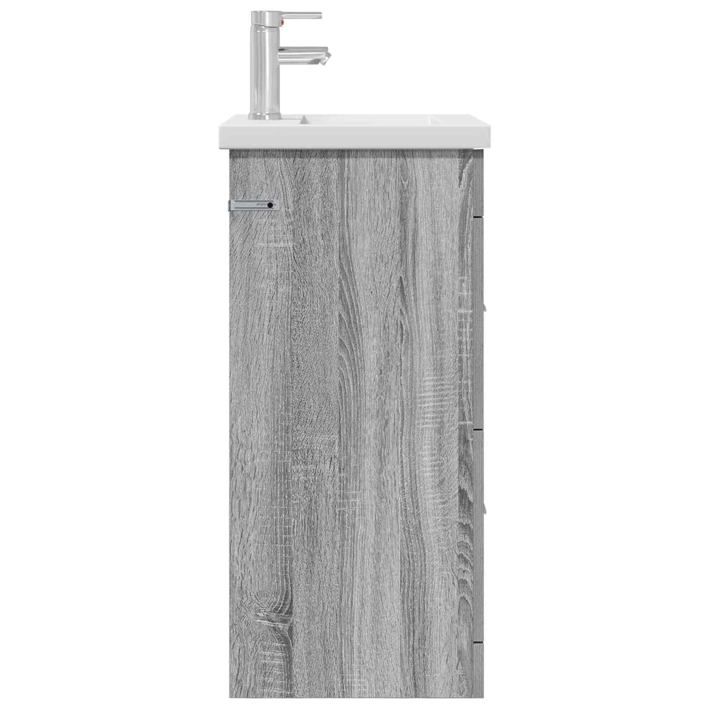 Badezimmerschrank mit Waschbecken Grau Sonoma 42 x 40 x 84,5 cm