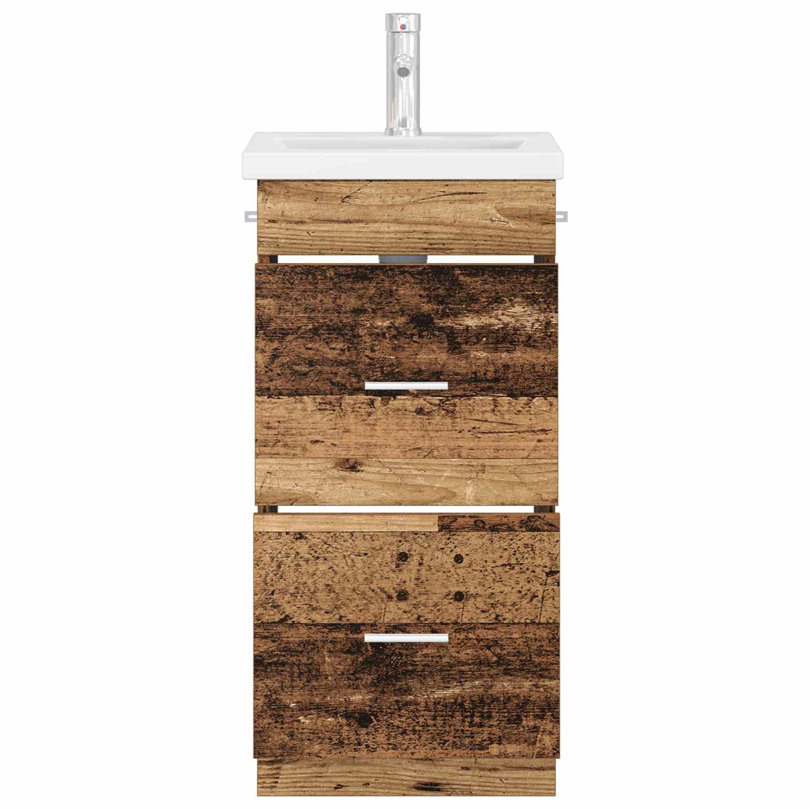 Badezimmerschrank mit Waschbecken Altholz 42 x 40 x 84,5 cm
