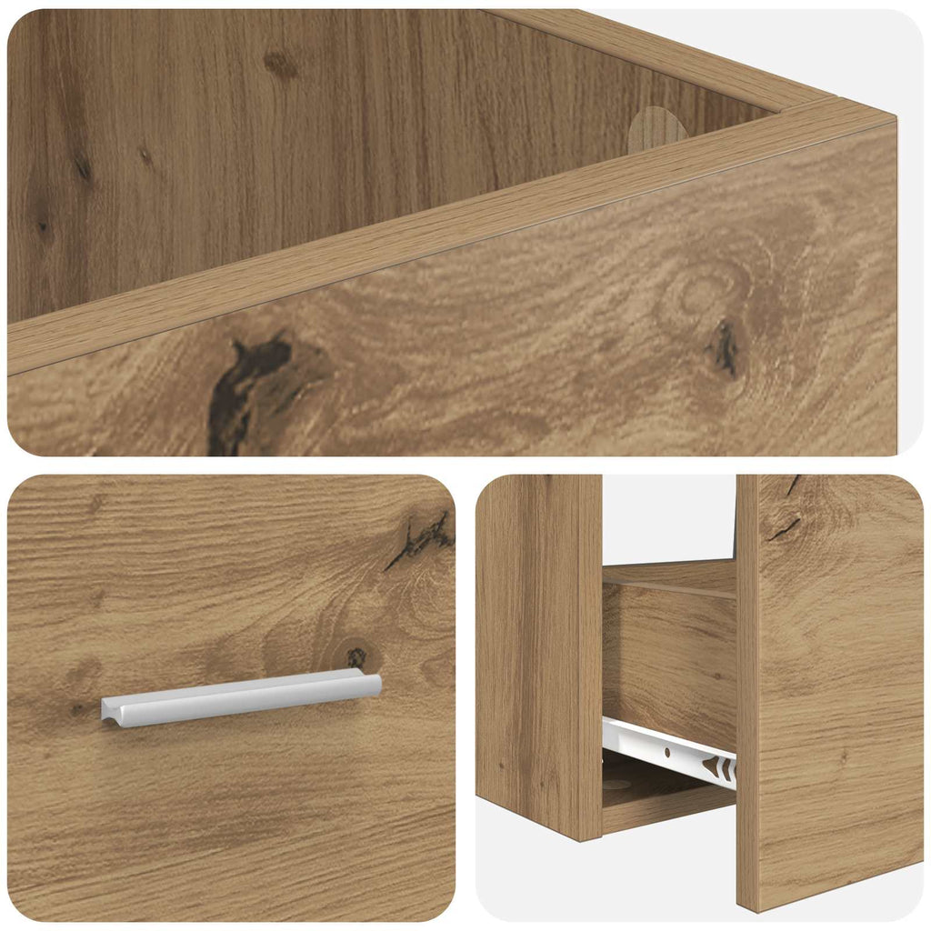 Badezimmerschrank mit Waschbecken Artisan-Eiche
