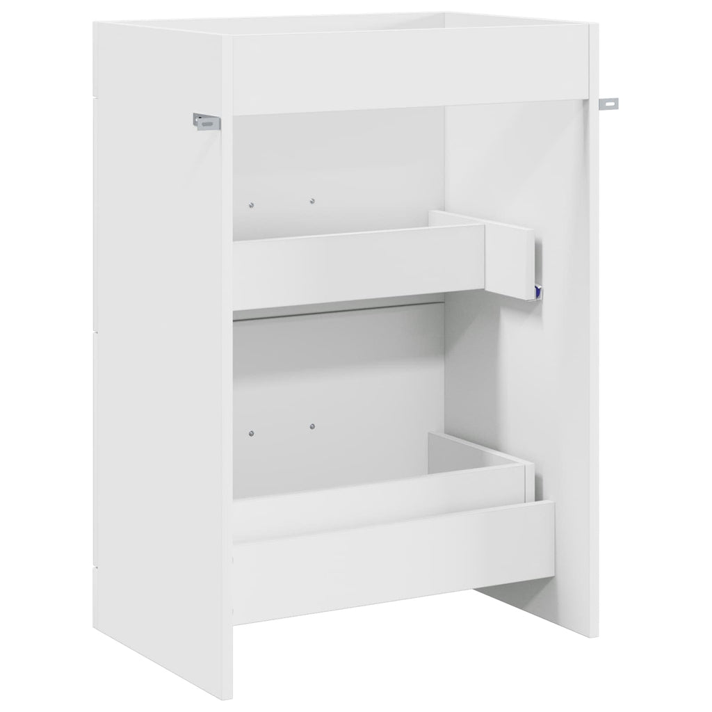 Badunterschrank Weiß 56 x 37,5 x 81 cm Holzwerkstoff