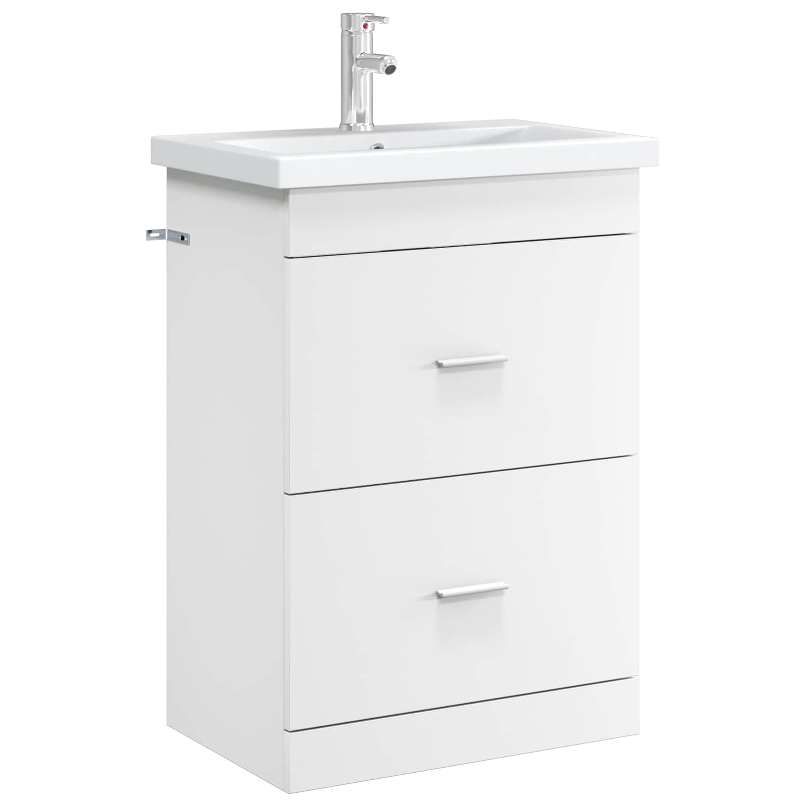 Badunterschrank Weiß 56 x 37,5 x 81 cm Holzwerkstoff