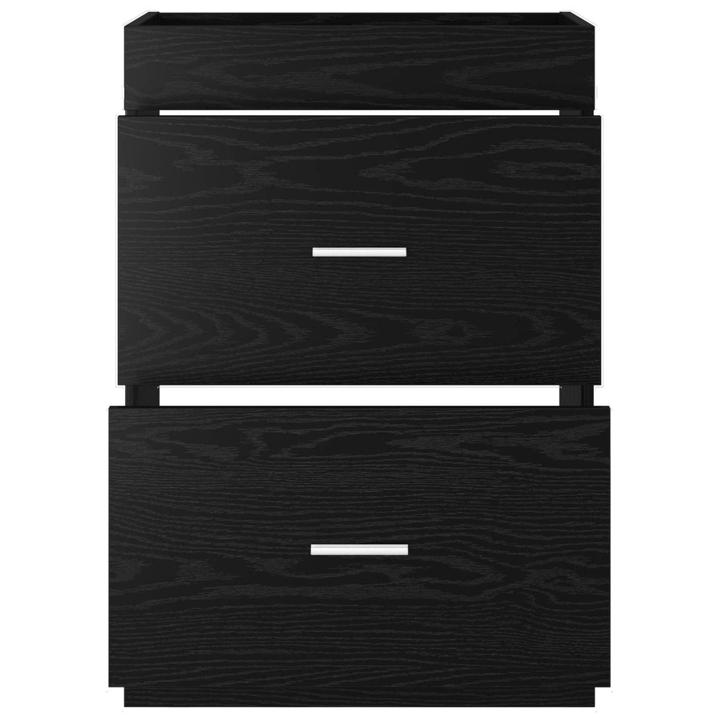 Badunterschrank Schwarze Eiche 56 x 37,5 x 81 cm Holzwerkstoff