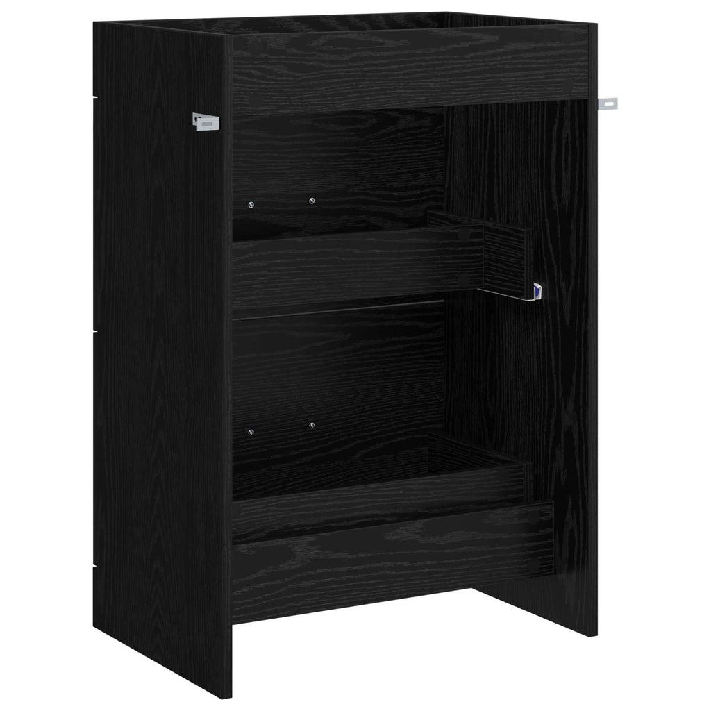 Badunterschrank Schwarze Eiche 56 x 37,5 x 81 cm Holzwerkstoff