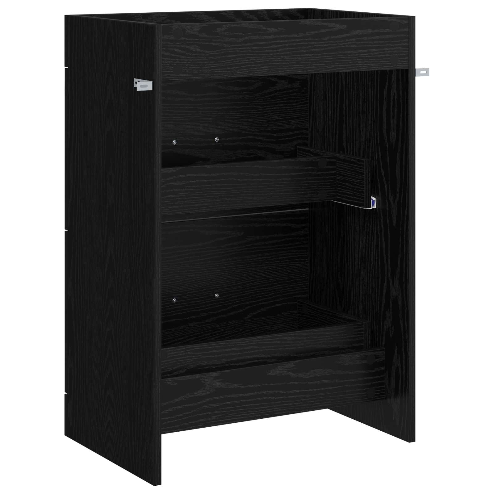 Badunterschrank Schwarze Eiche 56 x 37,5 x 81 cm Holzwerkstoff